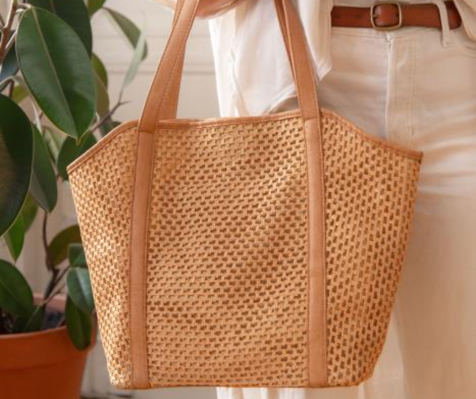 Natural Haven Open Weave Tote