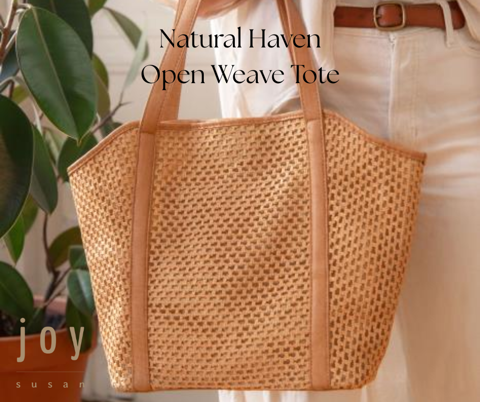 Natural Haven Open Weave Tote