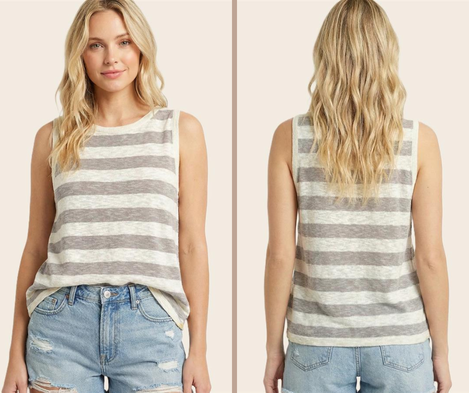 Stripe Sweater Tank