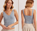 Floral V Neck Seamless Tank Top