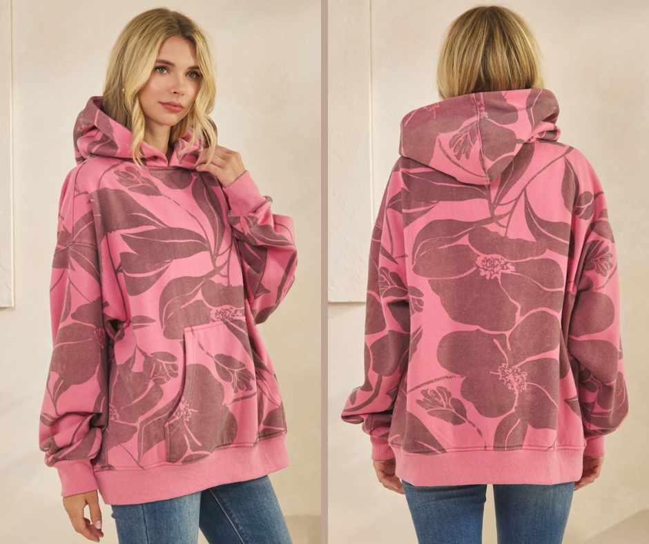 Printed Fleece Hoodie