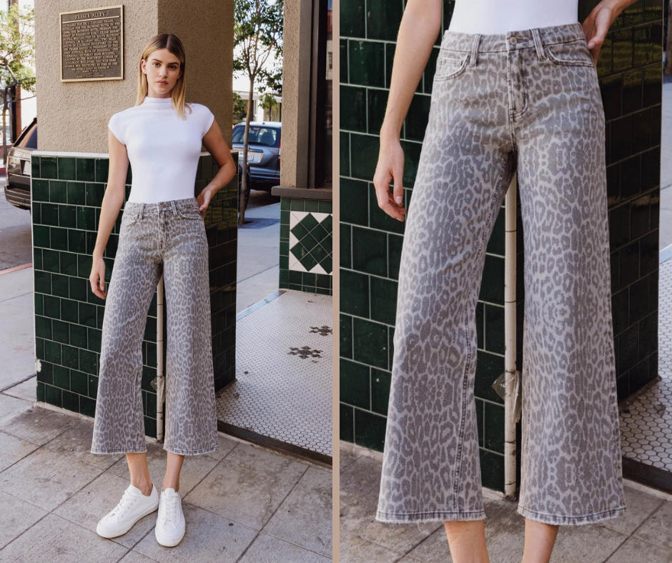 Leopard Crop Jeans