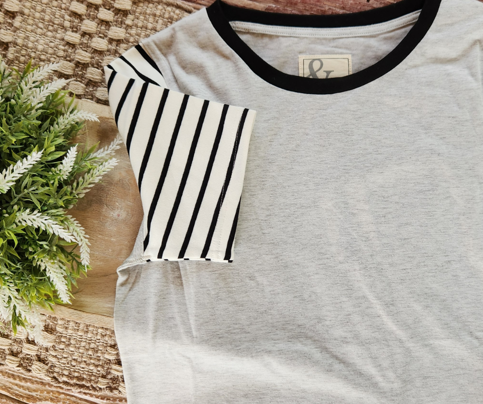Stripe Black Tee