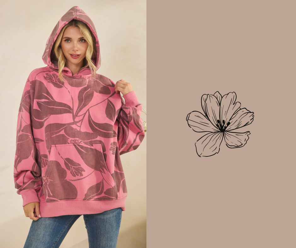 Printed Fleece Hoodie