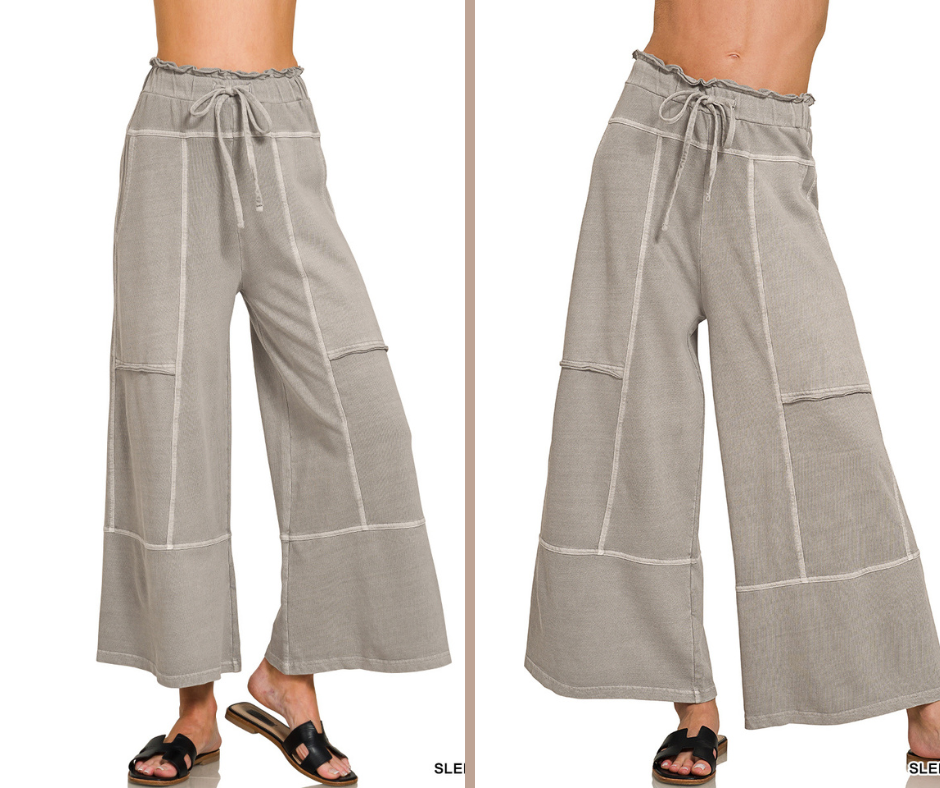 French Terry Wide Leg Pants