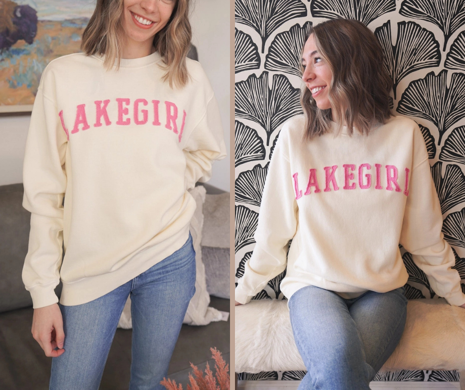Lakegirl Fleece Crew Neck in Ivory