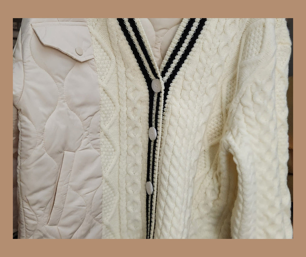 Button-Down Knit Cardigan Jacket