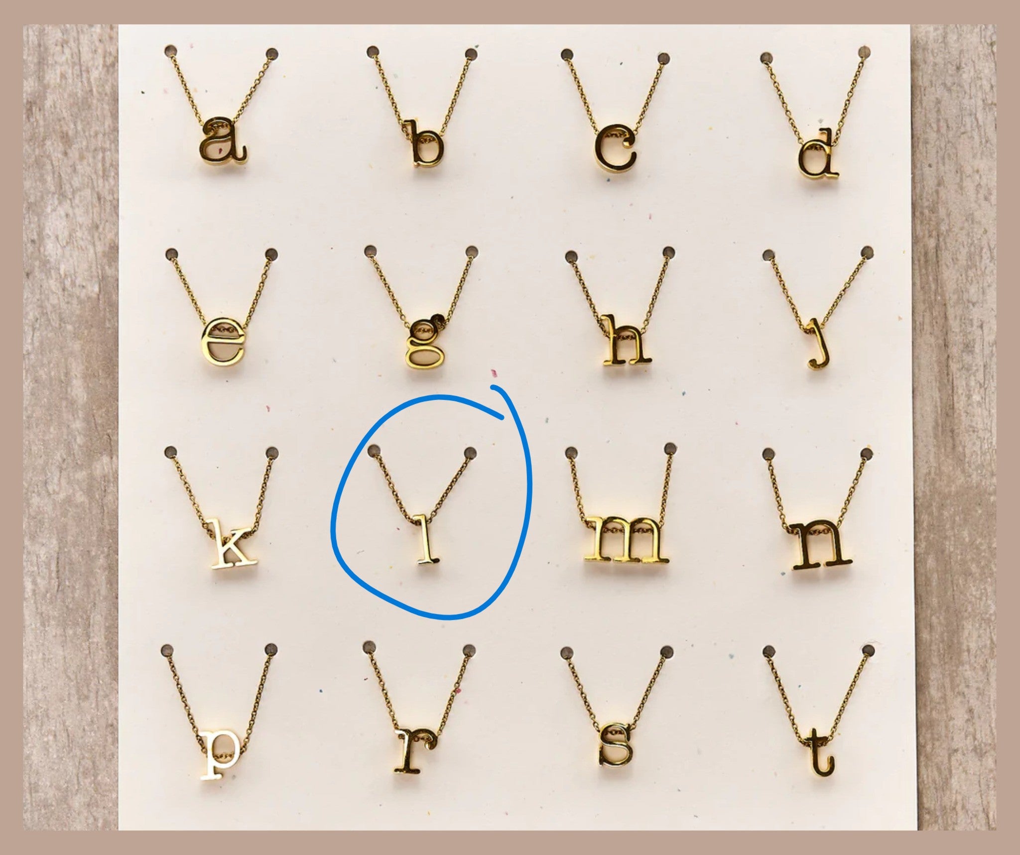 Lowercase Necklace - L