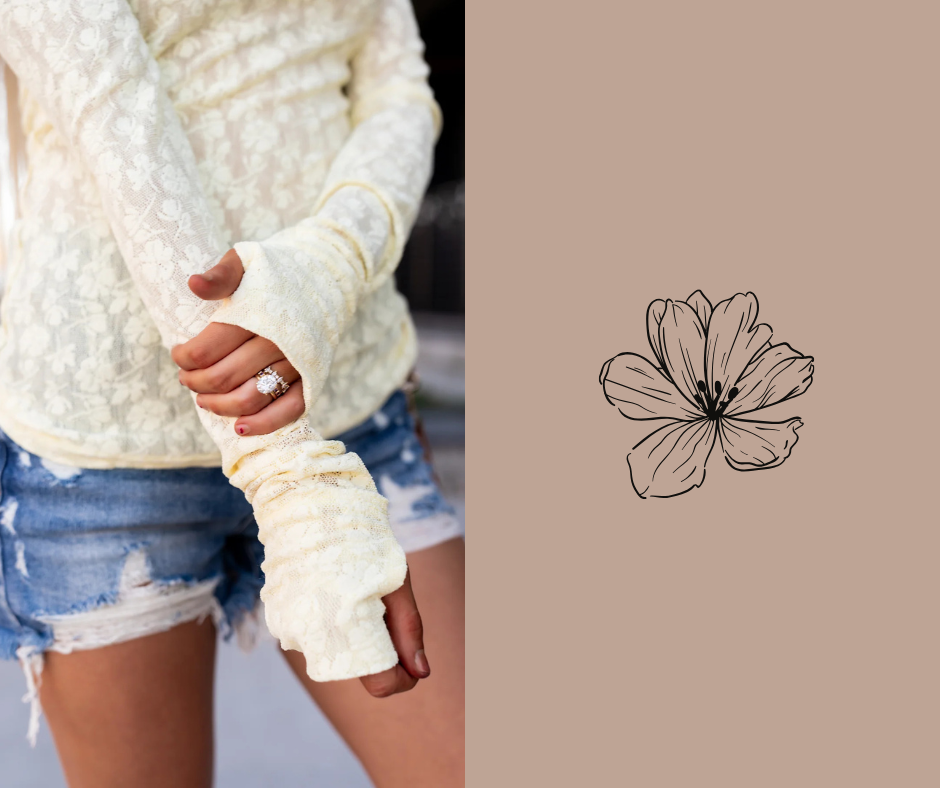 Hattie Lace Long Sleeve - Daffodil