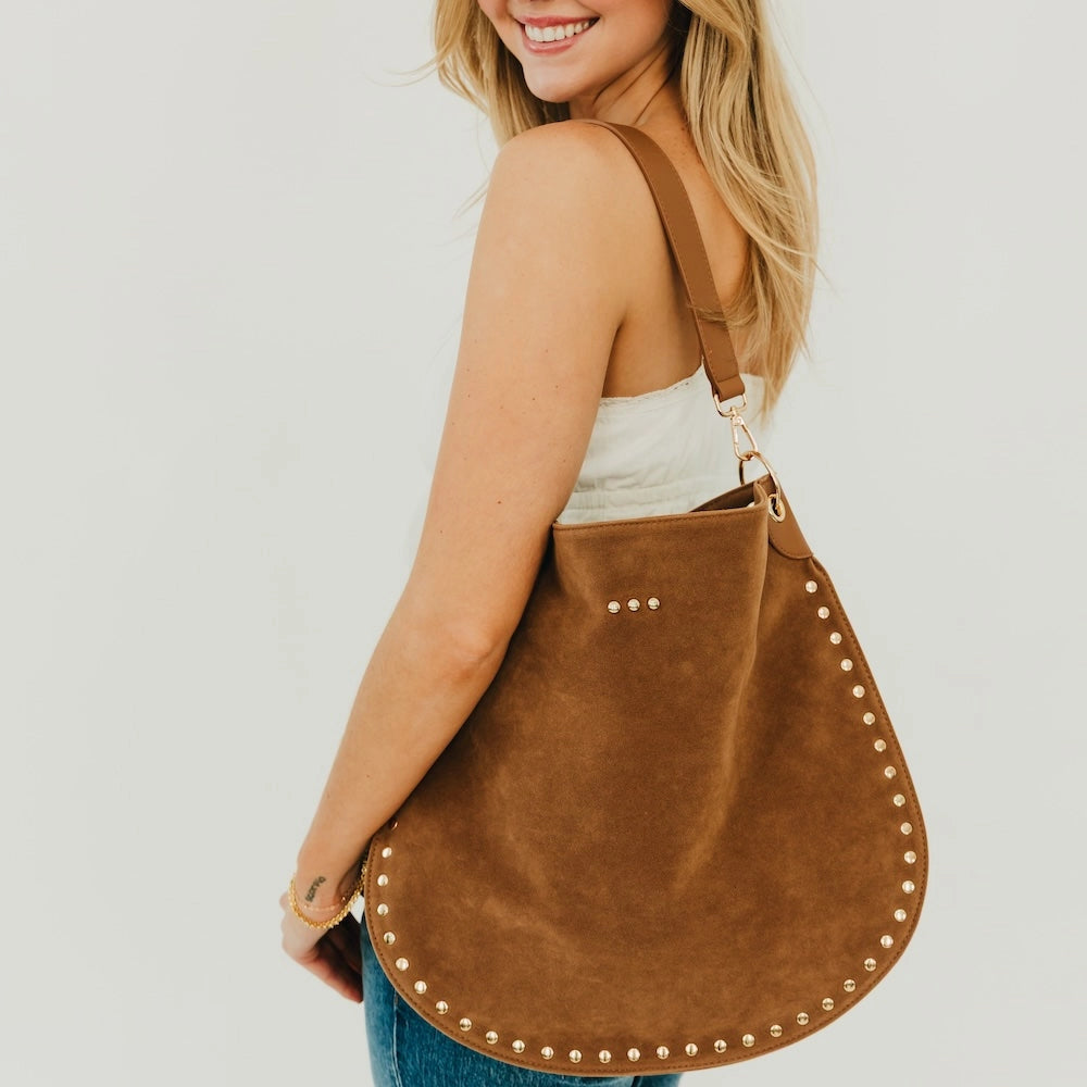 Rosalie Rivet Suede Boho Bag