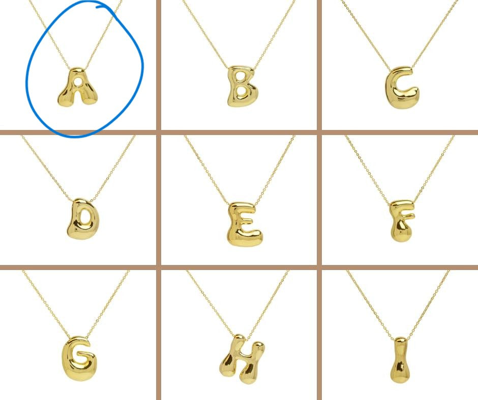 Balloon Water Drop Necklace - A