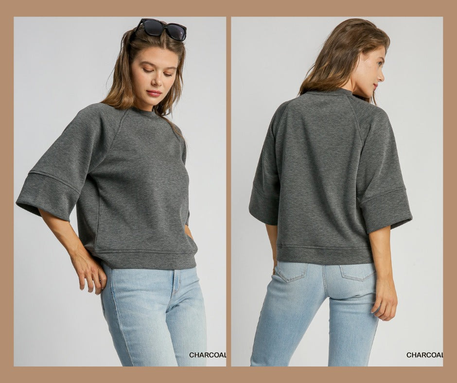Raglan Charcoal Top