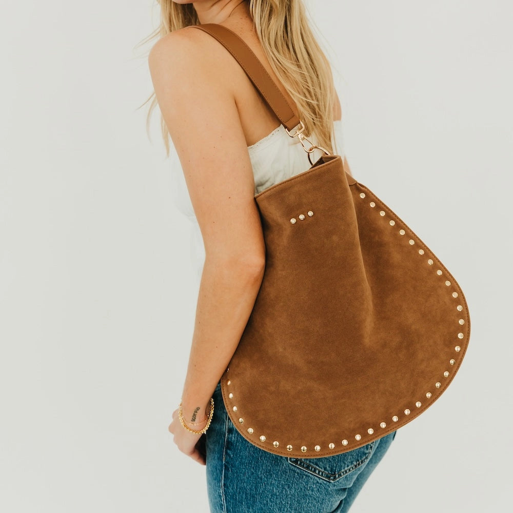 Rosalie Rivet Suede Boho Bag