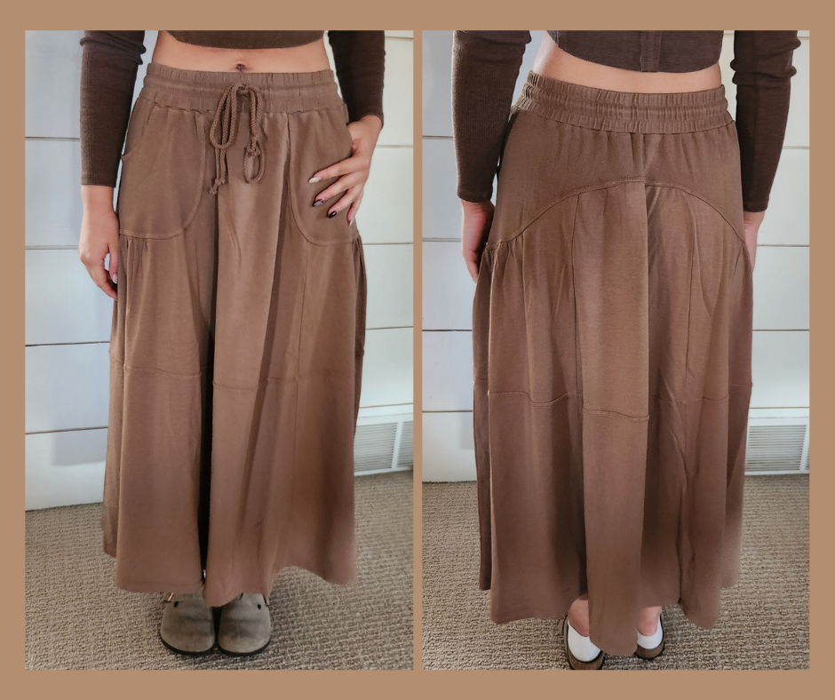 Terry Mocha Skirt