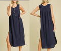 Navy Maxi Tank Dress