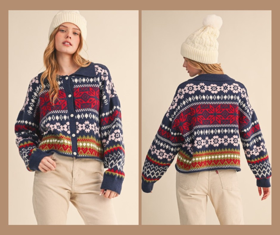 Fair Isle Sweater Cardigan
