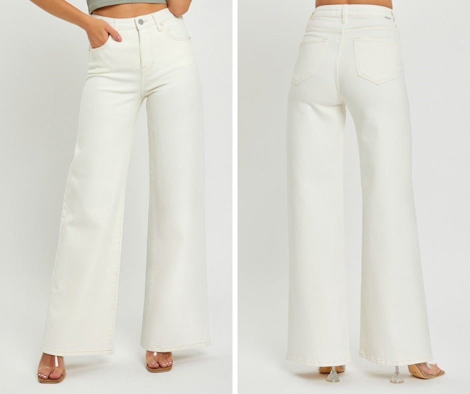 Risen - Cream Jeans
