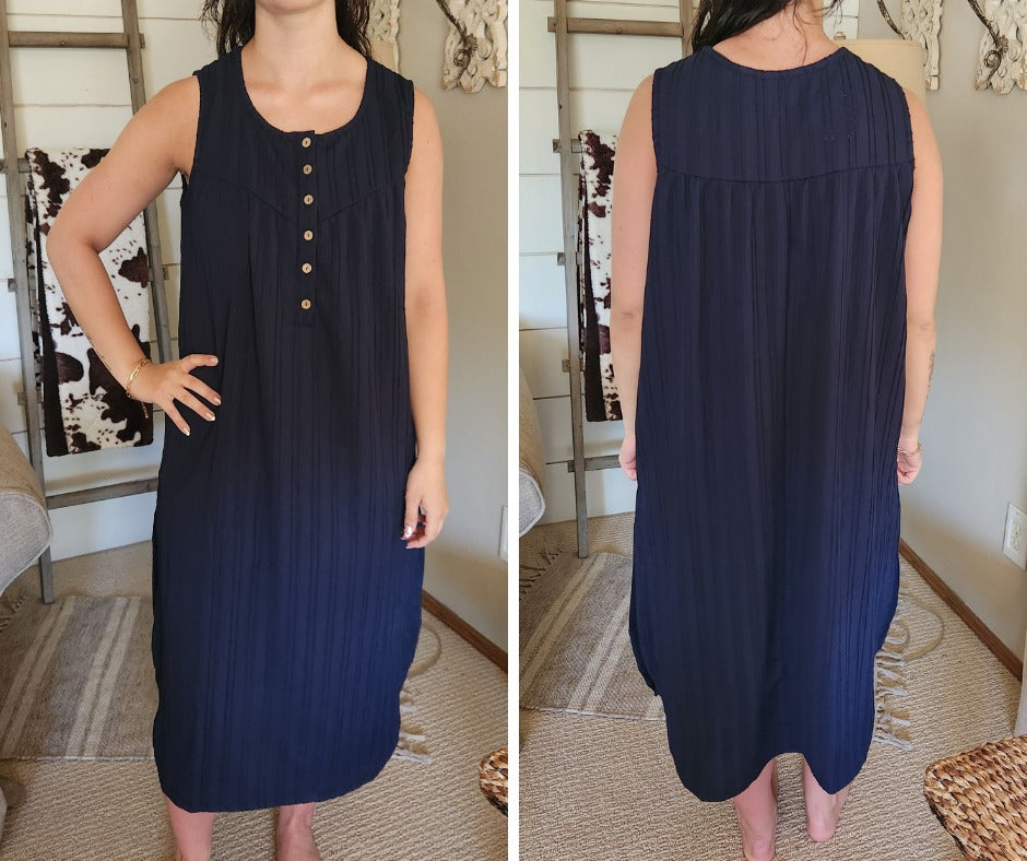 Navy Maxi Tank Dress