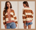 Striped Grommet Pullover
