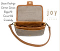 Denim Pinstripe Carmen Canvas Baguette Convertible Crossbody
