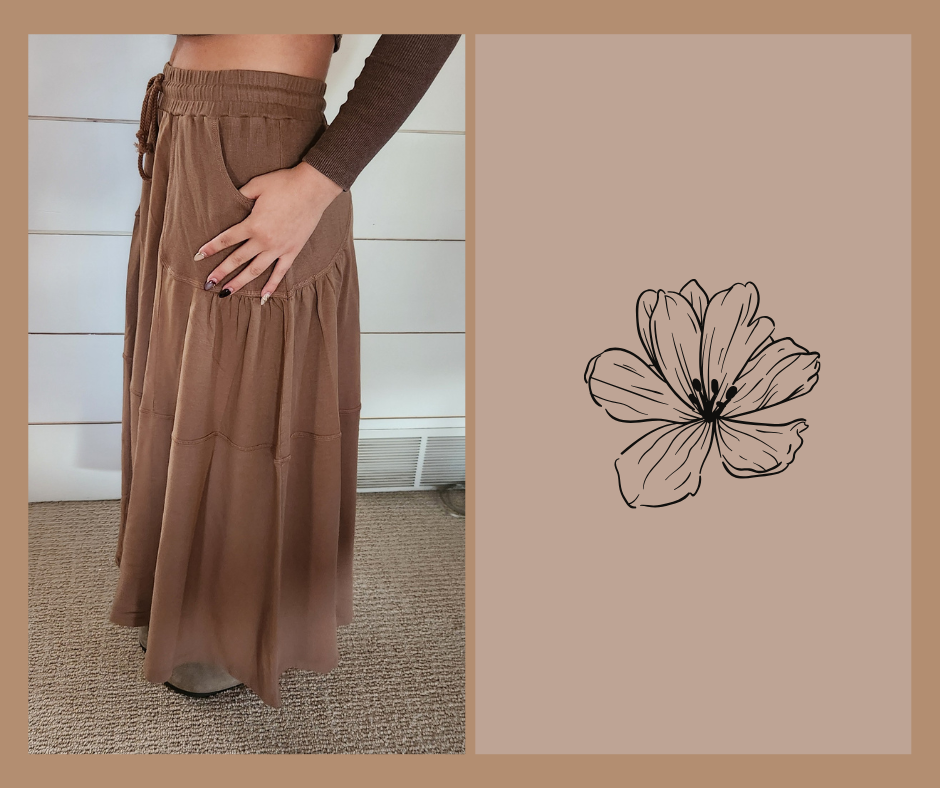 Terry Mocha Skirt