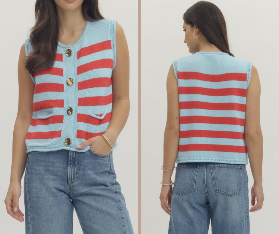 Stripe Sweater Tank