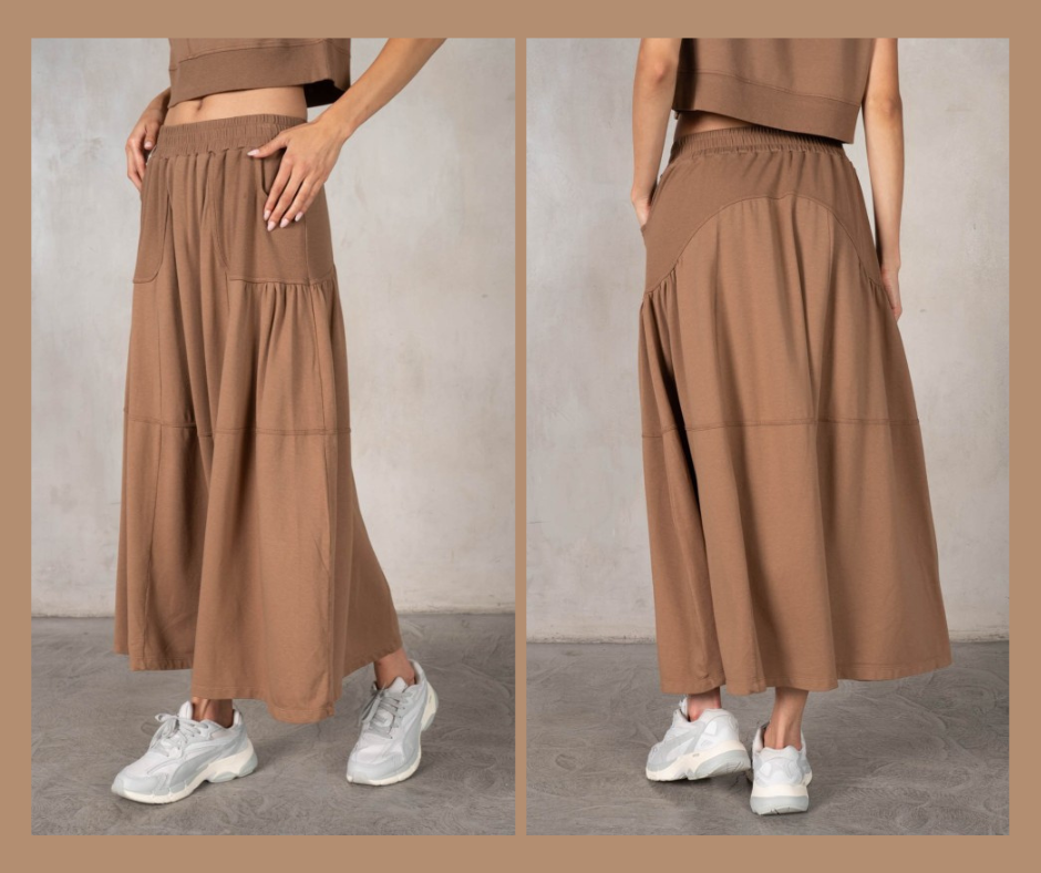 Terry Mocha Skirt