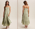 Embroidered Tiered Maxi Dress