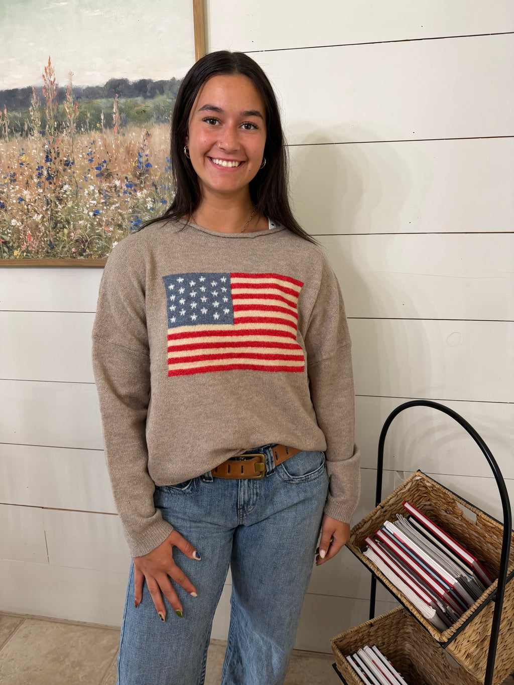 American Flag Sweater