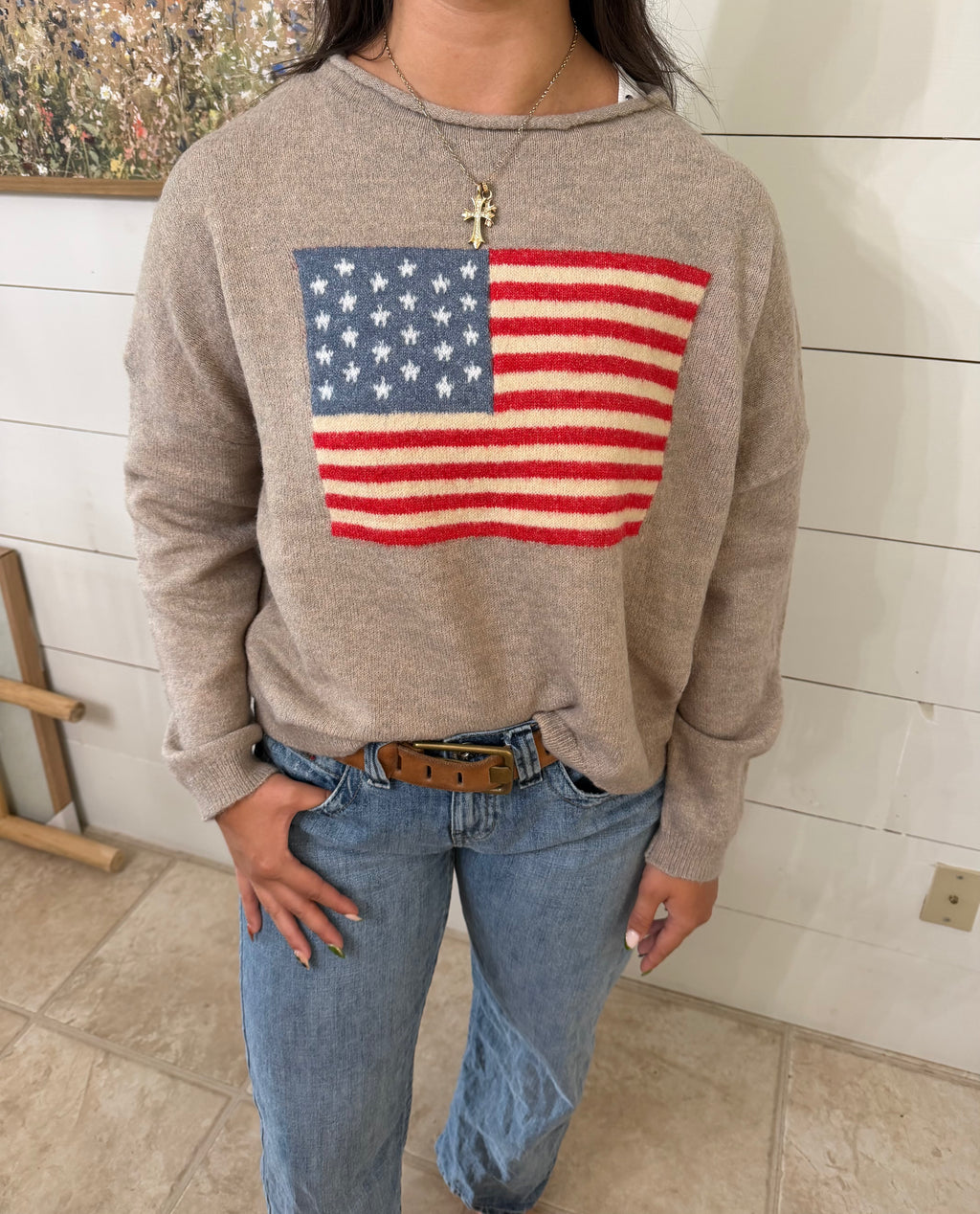 American Flag Sweater