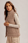 Gingham Puffer Vest