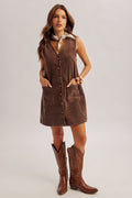 Corduroy Button Dress