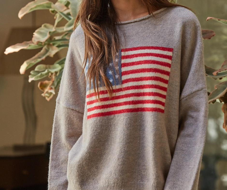 American Flag Sweater