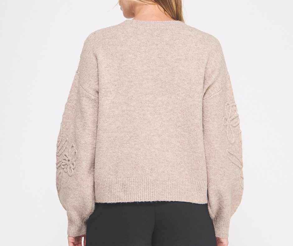 Floral Embroidery Sweater