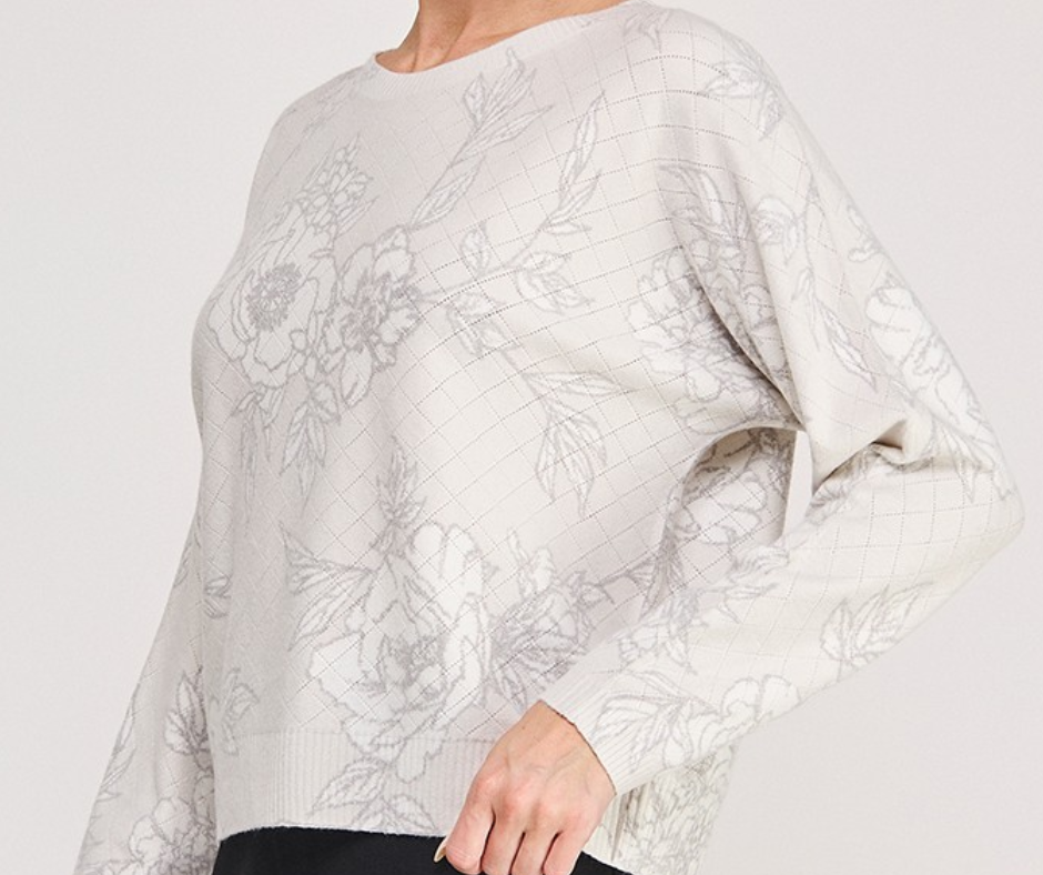Diamond Floral Sweater