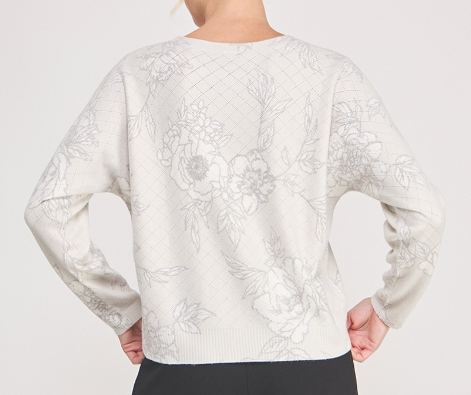 Diamond Floral Sweater