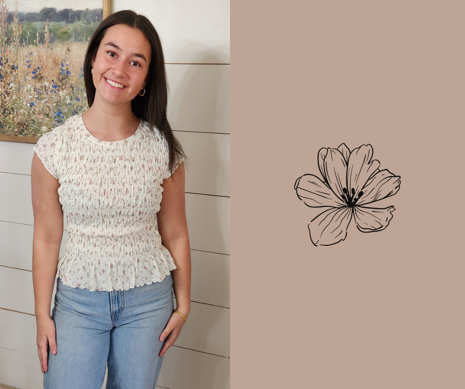 Ditsy Floral Ruched Top